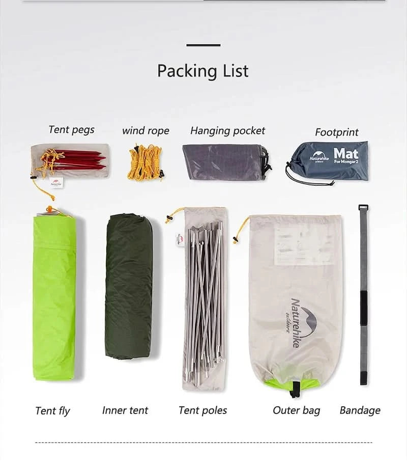 Naturehike Brazil Cloud Up 1-2-3P Camping Rucksack Outdoor Ultraleicht Wasserdichtes Zelt Camping Strandzelt