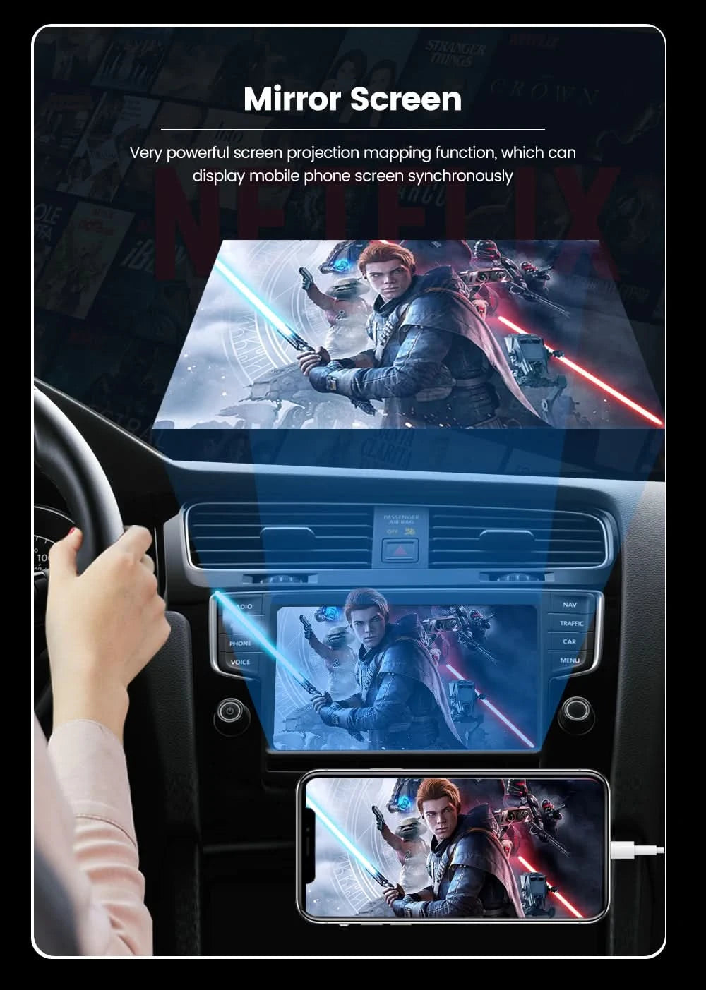 Wireless CarPlay Dongle für Android Auto Wireless Android Auto Carlinkit Car Play iOS Mirror Screen Mirrorlink USB Adapter CCPA