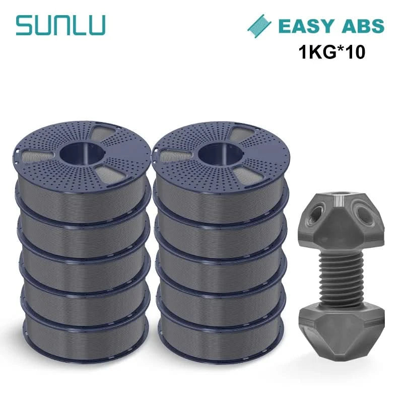 SUNLU 10KG 3D Filament PLA/PLA PLUS/PETG/Easy ABS Filament 1.75mm 10 Rollen 1KG sauber gewickeltes 3D-Drucker-Filament für 3D-Drucker