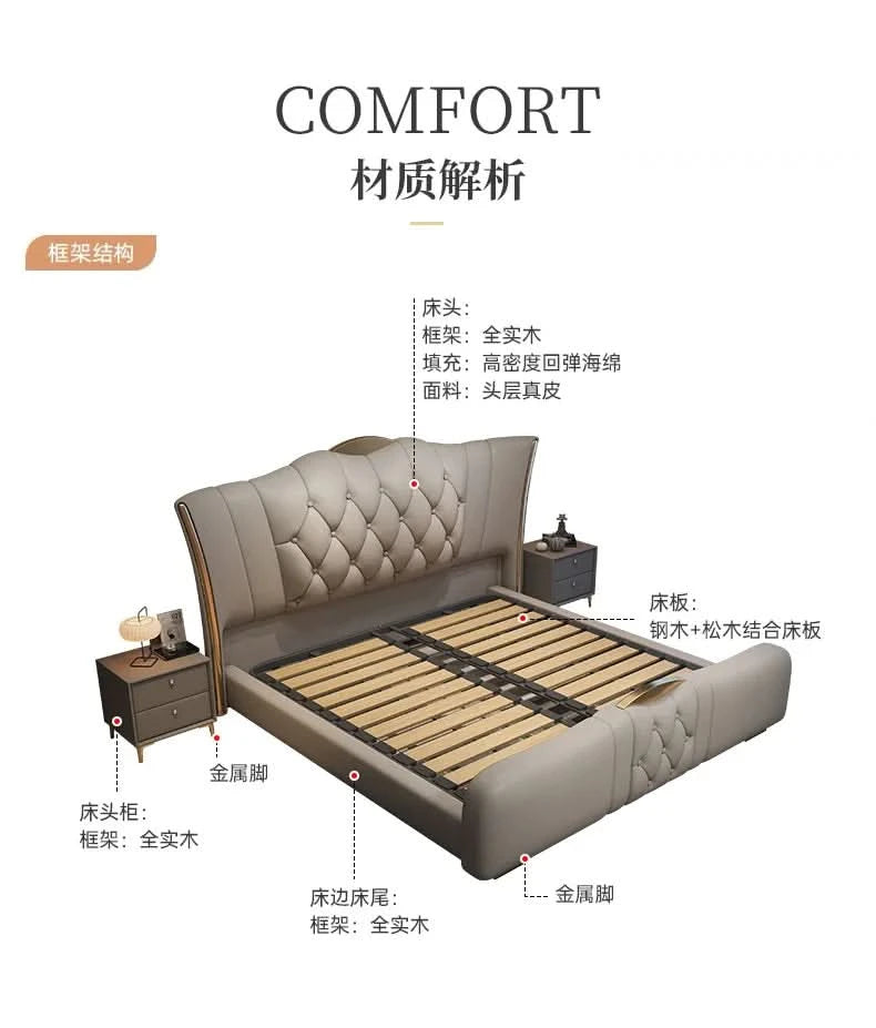Bedgeraamte & Frames Bedframes Queen Size With Mattress Bed 180x200cm King Size Single Bed Base Modern Bedroom Set Furniture