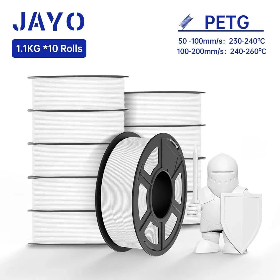 JAYO PLA / ABS / PETG / Silk / ASA / TPU / PLA+ Filament 10 Rollen 3D-Drucker-Filament 1.75MM 0.65/1/1.1KG sauber gewickeltes 3D-Filament