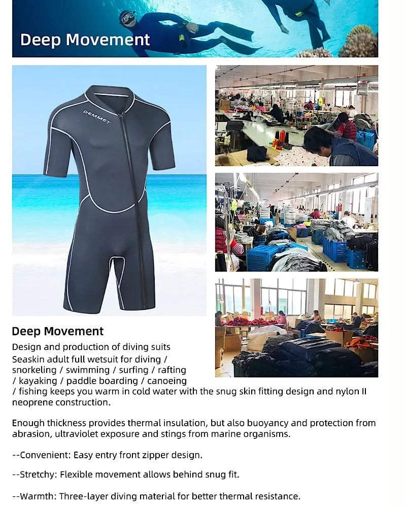 Taucher-Neoprenanzug 1,5-3 mm, einteilig, Neopren, Herren und Damen, Ganzkörper-Neoprenanzug, Sonnenschutz, warm, Badeanzug, Schwimmen, Surfen, Schnorcheln