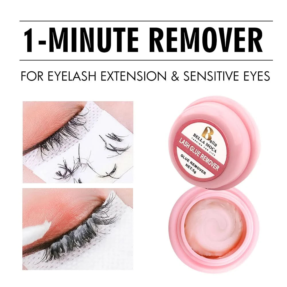 5 Stück Wimpernkleberentferner 10ml Wimpernkleberentferner Wimpernverlängerungskleberentferner Nicht reizend Schnelle Entladung Klebstoff Make-up