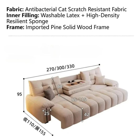 Multifunctional Lounge Electric Sofa Modern Fashion Retractable Sofa Bed Luxury Modern Full Size Frame Furniture Living Room