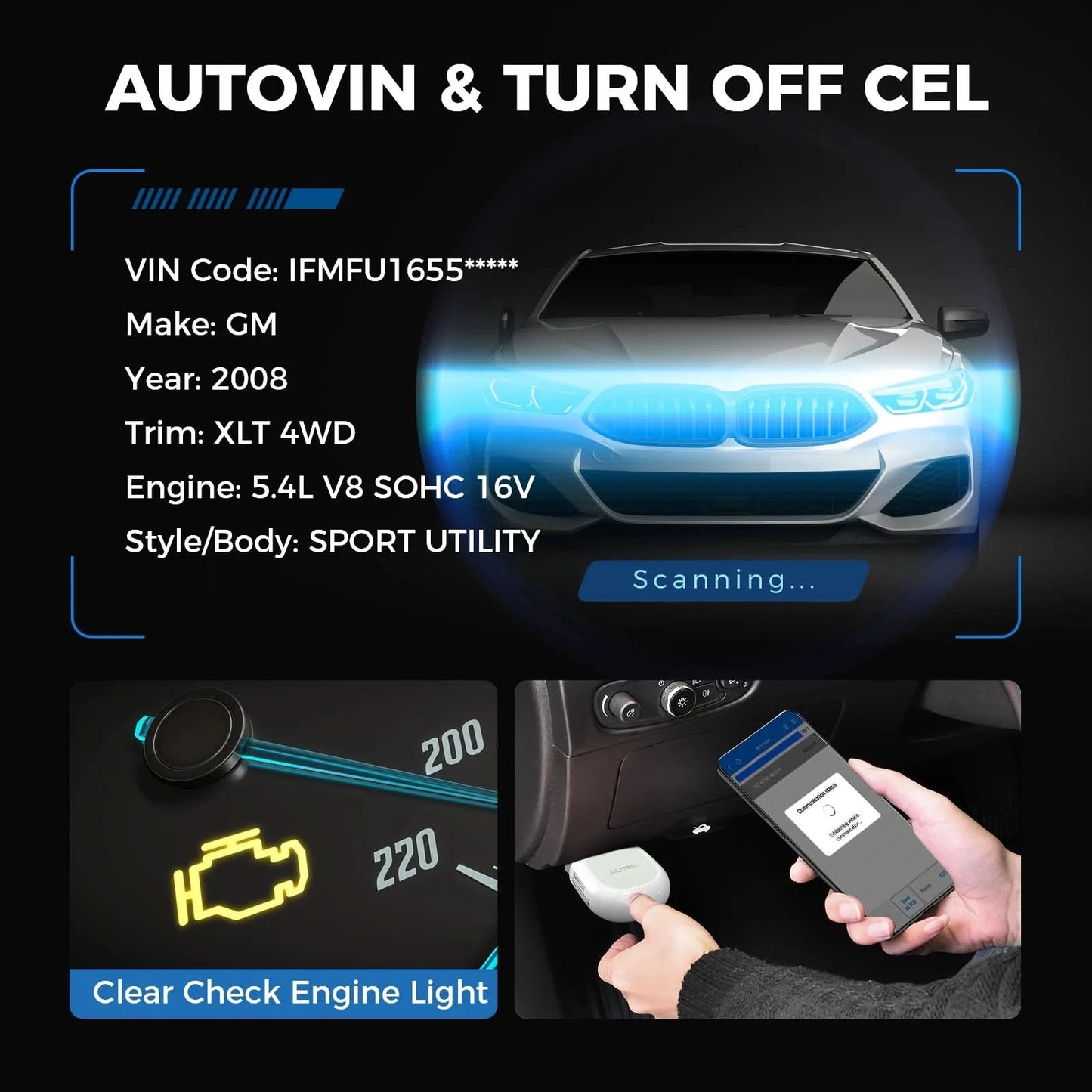 AUTEL MaxiAP AP200 Scanner Bluetooth OBD2 All System Automotive Diagnostic Tool TPMS Code Reader EPB Tool
