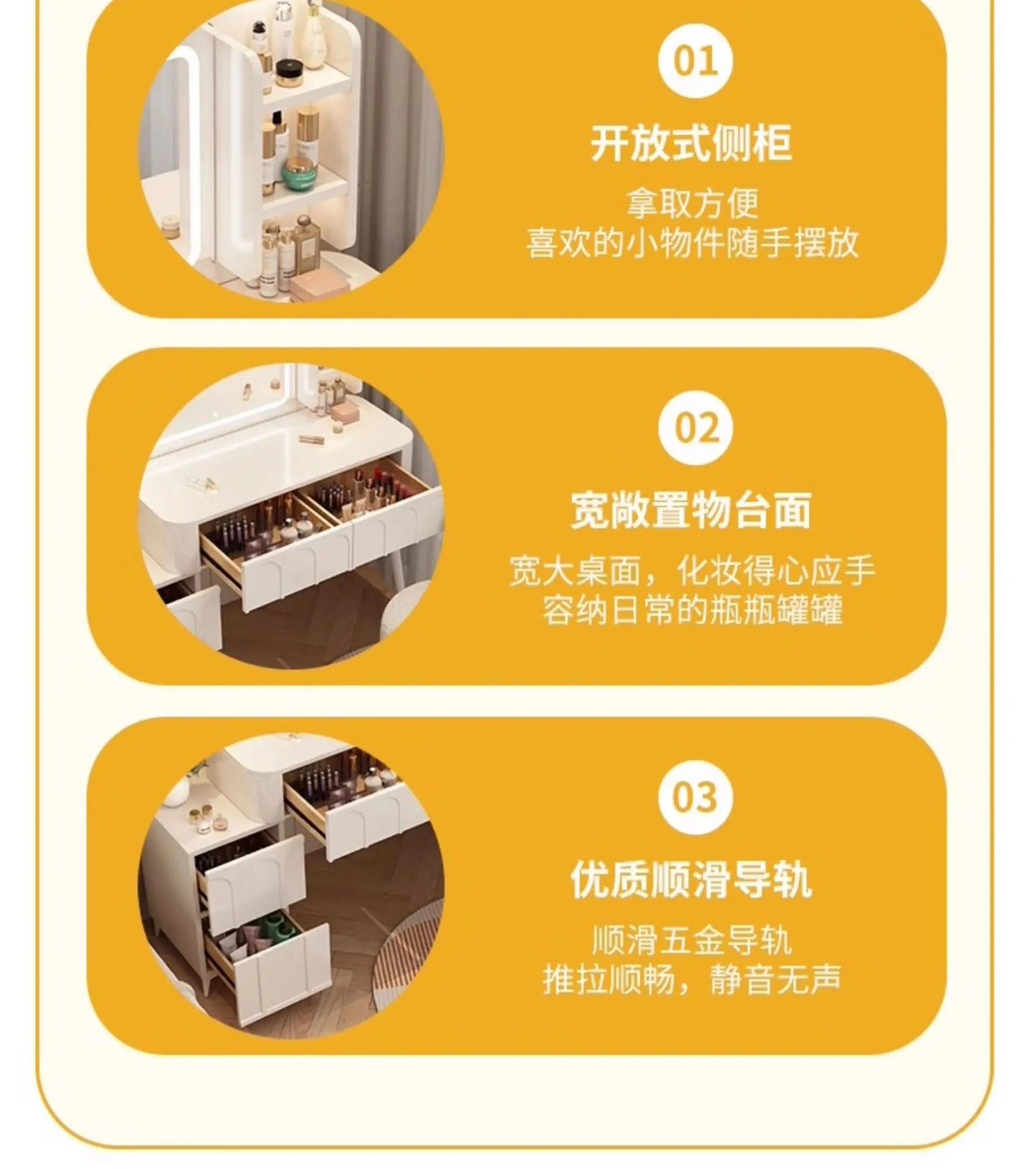 White Home Dressing Table Wood Cute Comfortable Luxury Dressing Table Minimalist Modern Muebles De Dormitorio Room Furnitures