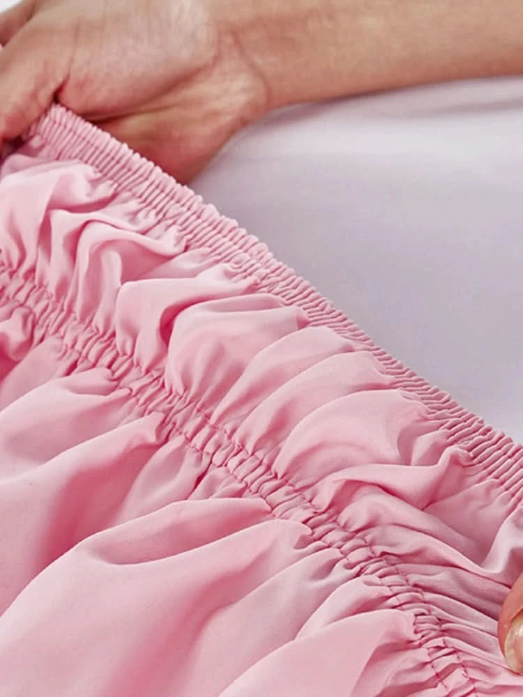 4-story Ruffle bed skirt surrounding elastic bedspread no surface family hotel double bed / full bed / king bed / king bed