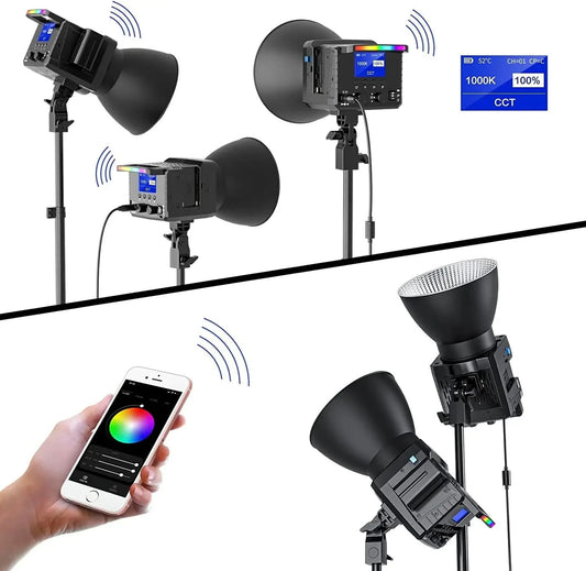【DO BRASIL】Sokani X100 RGB Bi-Color 100W LED Video Light Bowens Mount Photography Lighting for Video Recording Outdoor Shooting