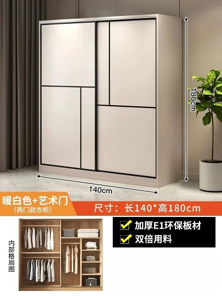 ZEco White Design Kleiderschränke Organizer Schiebetür Schlafzimmer Schrank Kleiderschränke Aufbewahrungsregal Armoires De Chambre MöbelZ