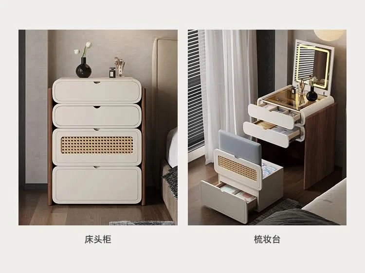 Dressing Table Bedroom Minimalist Design New Mini Bedside Table Storage Elegant Stylish Coiffeuse Maquillage Meuble Furniture