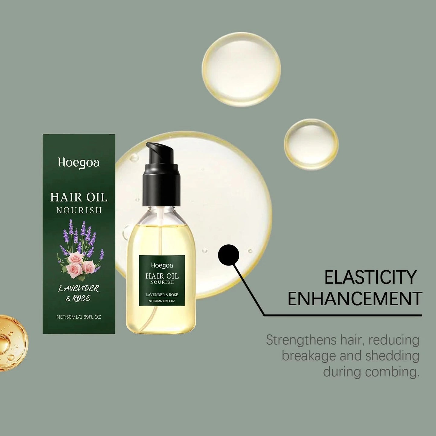 Reparatur von Haarschäden, nährendes und feuchtigkeitsspendendes Haaröl, stärkt das Haar, reduziert Haarausfall, reinigendes Haarpflegeöl