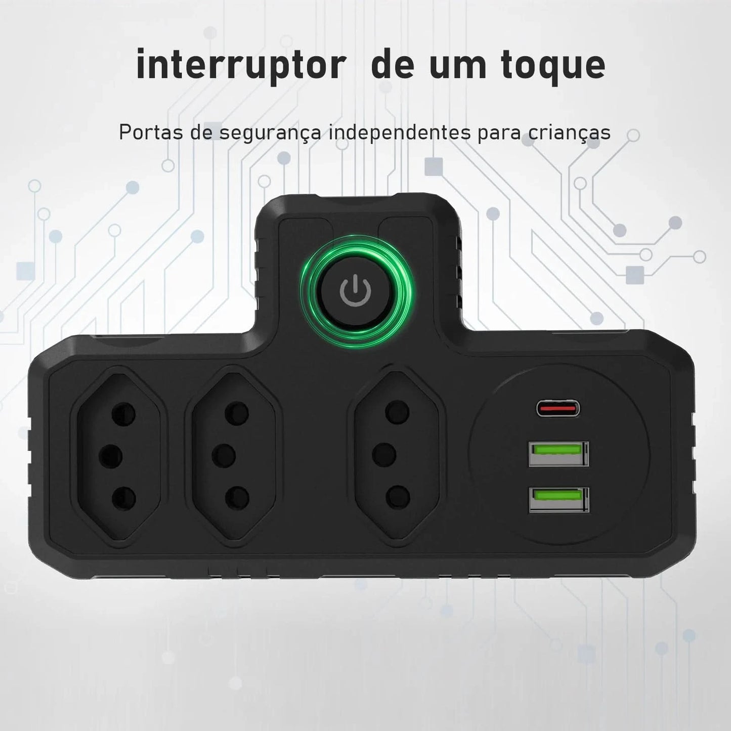 Mehrfachsteckdose, Steckdosenleiste, USB-Steckdose, Steckdosenleiste mit Filter, Steckdosenleiste, Verlängerungskabel, 110-220V, 10A