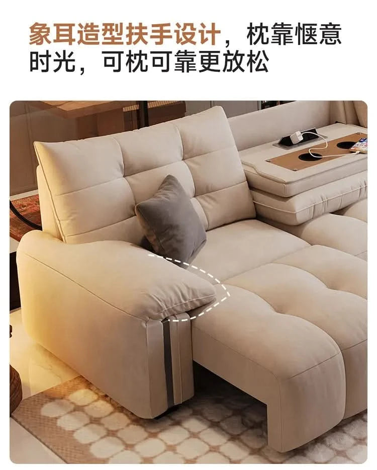 Multifunctional Lounge Electric Sofa Modern Fashion Retractable Sofa Bed Luxury Modern Full Size Frame Furniture Living Room