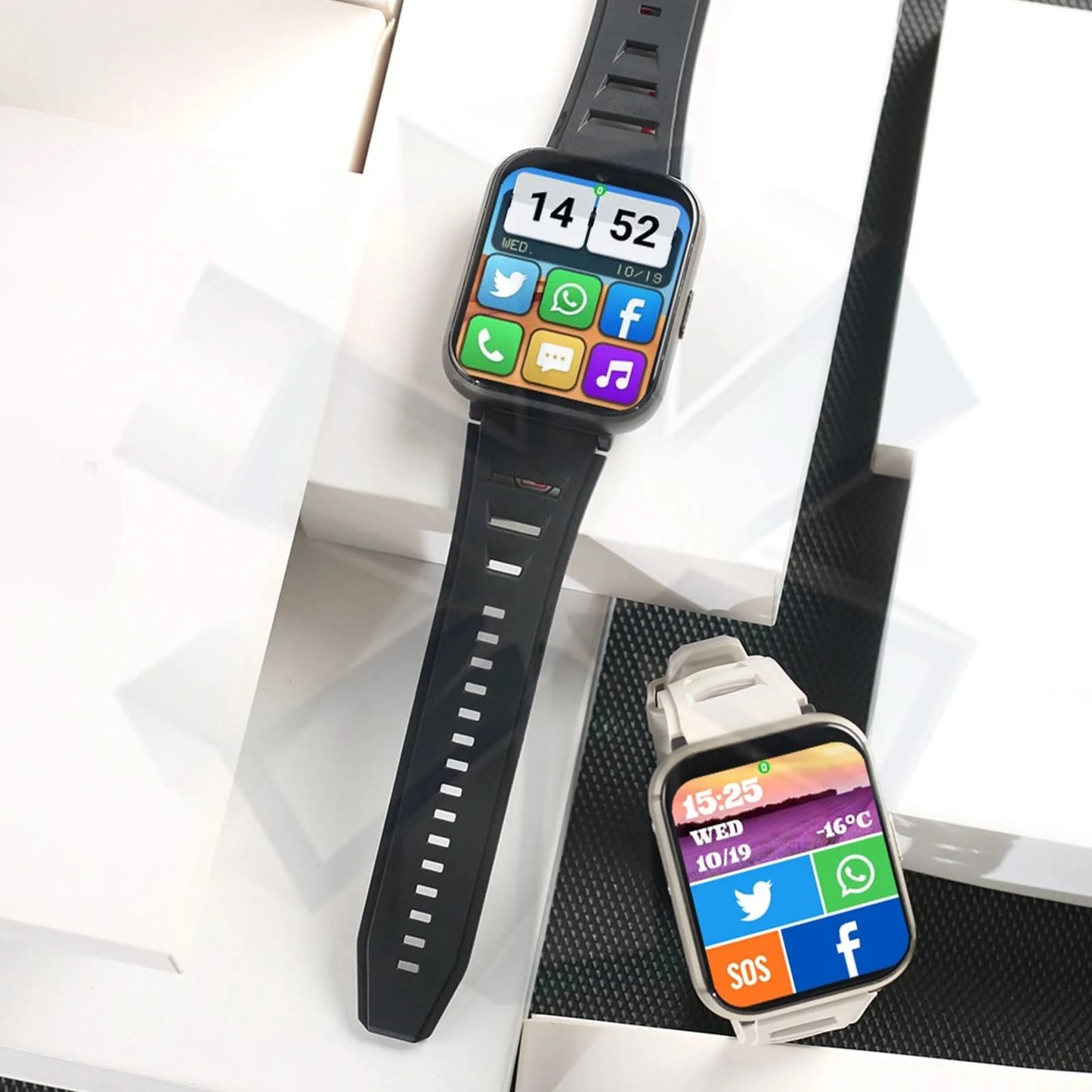 Q668 4G Smartwatch 2025 Uhren 1,99 Zoll Herren Geschenk mit SIM Wifi Android IOS Wasserdicht Outdoor GPS Smartwatch für Xiaomi