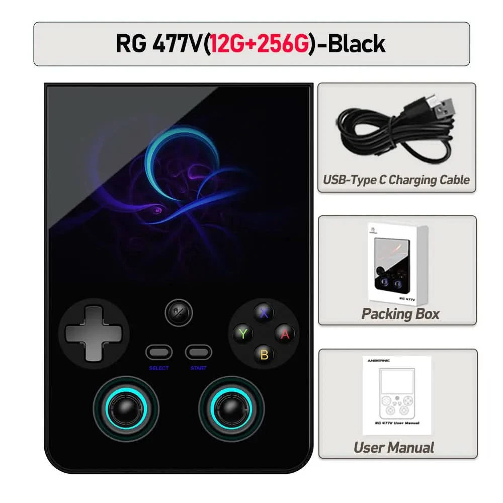 ANBERNIC RG477V Handheld Game Console Android 14 Video Player 4.7" LTPS In-Cell DSP Sound Effect Support AI RixelHK 1080p-DP ps2