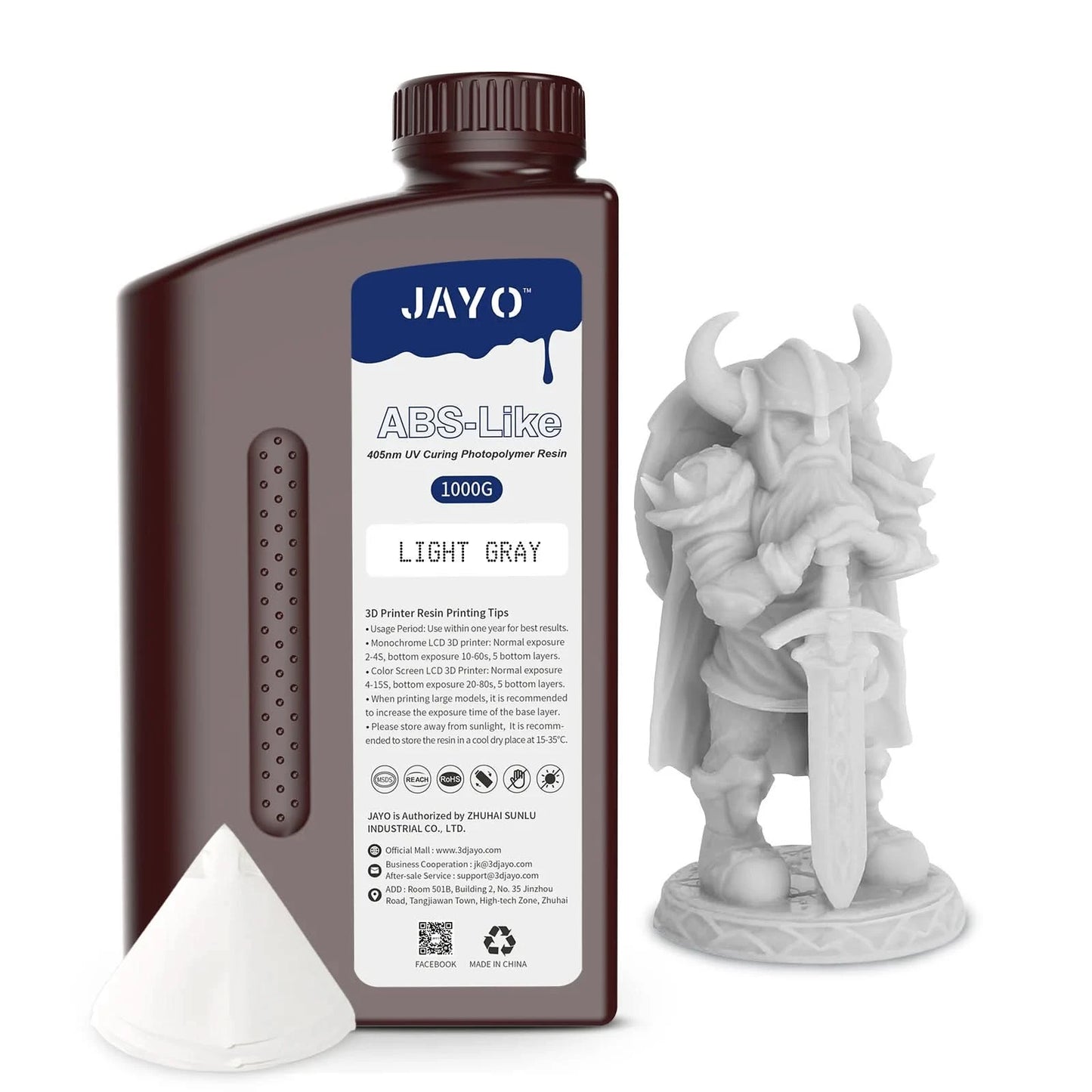 JAYO UV-Harz ABS-ähnlich/Standard/Pflanzlich/Nylon-ähnlich/Wasserwaschbar 1KG 405nm Flüssiges Rapid UV-Härtung für LCD 3D-Druckmaterial