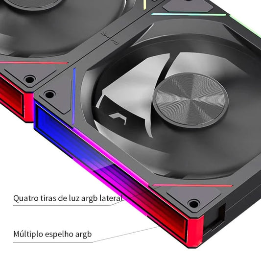 Teucer JM-5 PC Argb Light CD Texture 12cm 3in1 PWM Fan Case No Noise 800-2000rpm Water Cooling Radator Fan