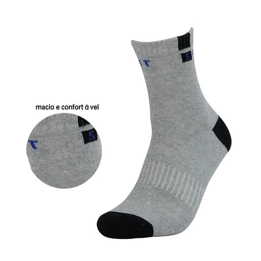 12 Pairs, Men's Cotton Socks, Breathable, Containing Cotton, Mid-top Sports Socks, Summer, Quick Dry