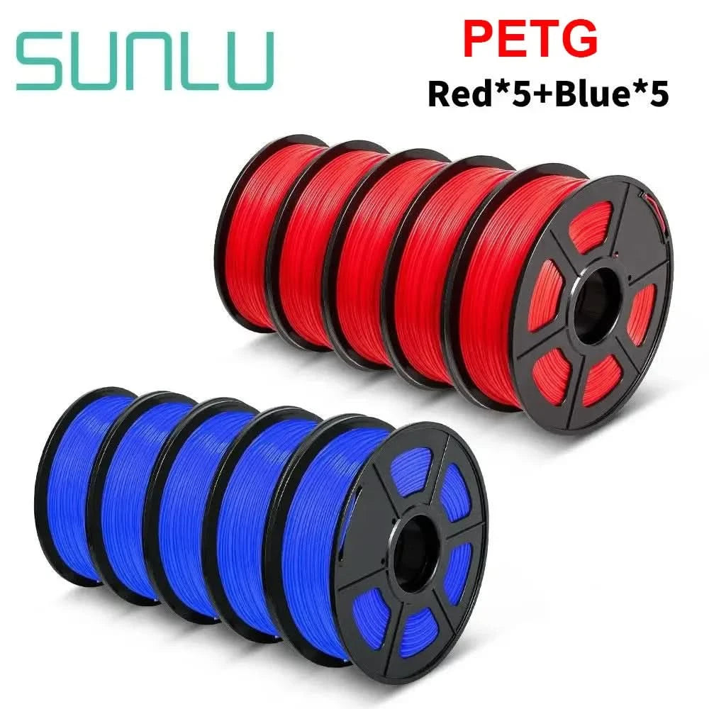 SUNLU 3D Filament PLA/PLA META/PETG/ABS/TPU/PLA MATTE 1.75mm 10 Rollen 1KG/0.5KG 3D-Drucker-Filament für 3D-Drucker