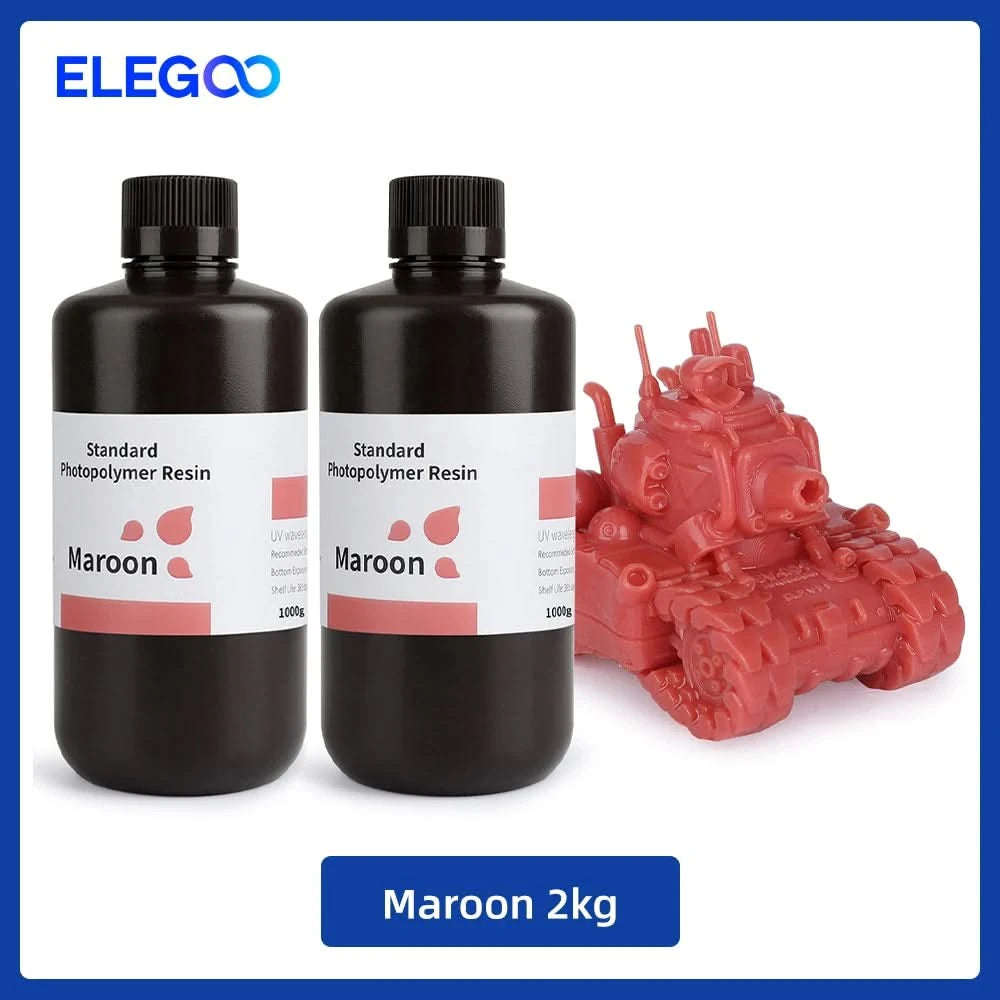 Elegoo 1KG/2KG/4KG UV-Harz 2.0 für 3D-Drucker SATURN 3 ULTRA 3D-Druckmaterial UV-Harz normal 1kg Flüssigkeitsflasche
