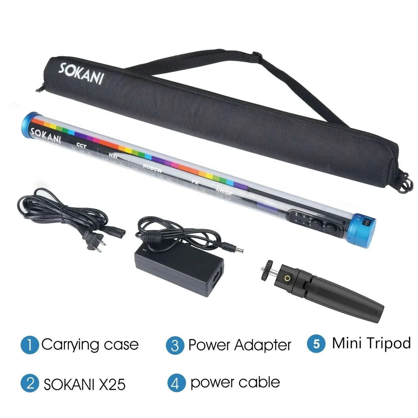 【DO BRASIL】Sokani X25 RGB LED Video Light Handheld Tube Wand Stick  CTT Photography Lighting 3000mAh APP for YouTube Tiktok