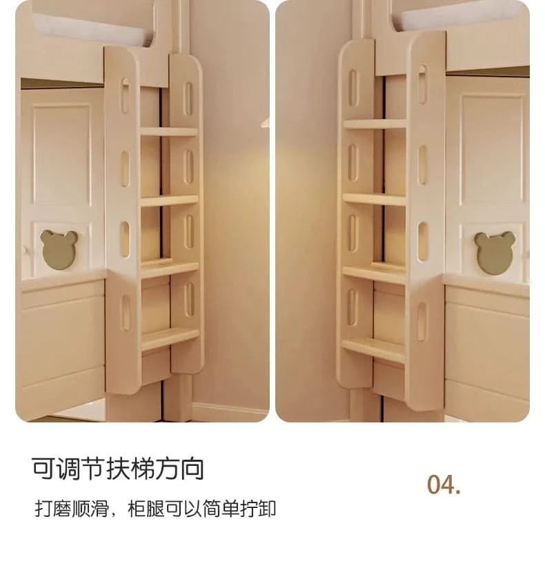 Solid wood upper and lower high and low bunk beds Double bed 2 people bunk beds for kids bed with mattress bedroom furniture