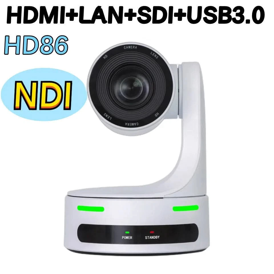 NDI HX PoE Kirchen-PTZ-Kamera 12/20-fach Zoom 60fps USB HDMI LAN SDI Steuerung für Videokonferenzen, Rundfunk, YouTube mit Tally-Leuchte