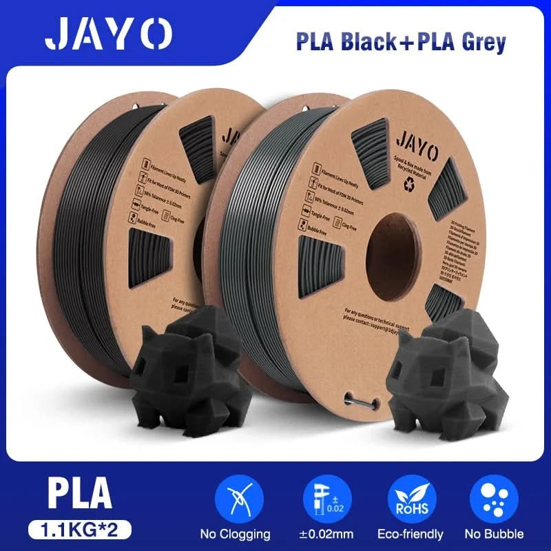 JAYO PETG/PLA/SILK/PLA Meta/PLA+/ABS 2 Rollen 3D-Drucker-Filament 1,75 mm Kreatives Modellmaterial für Kinder für 3D-Stift-Filament