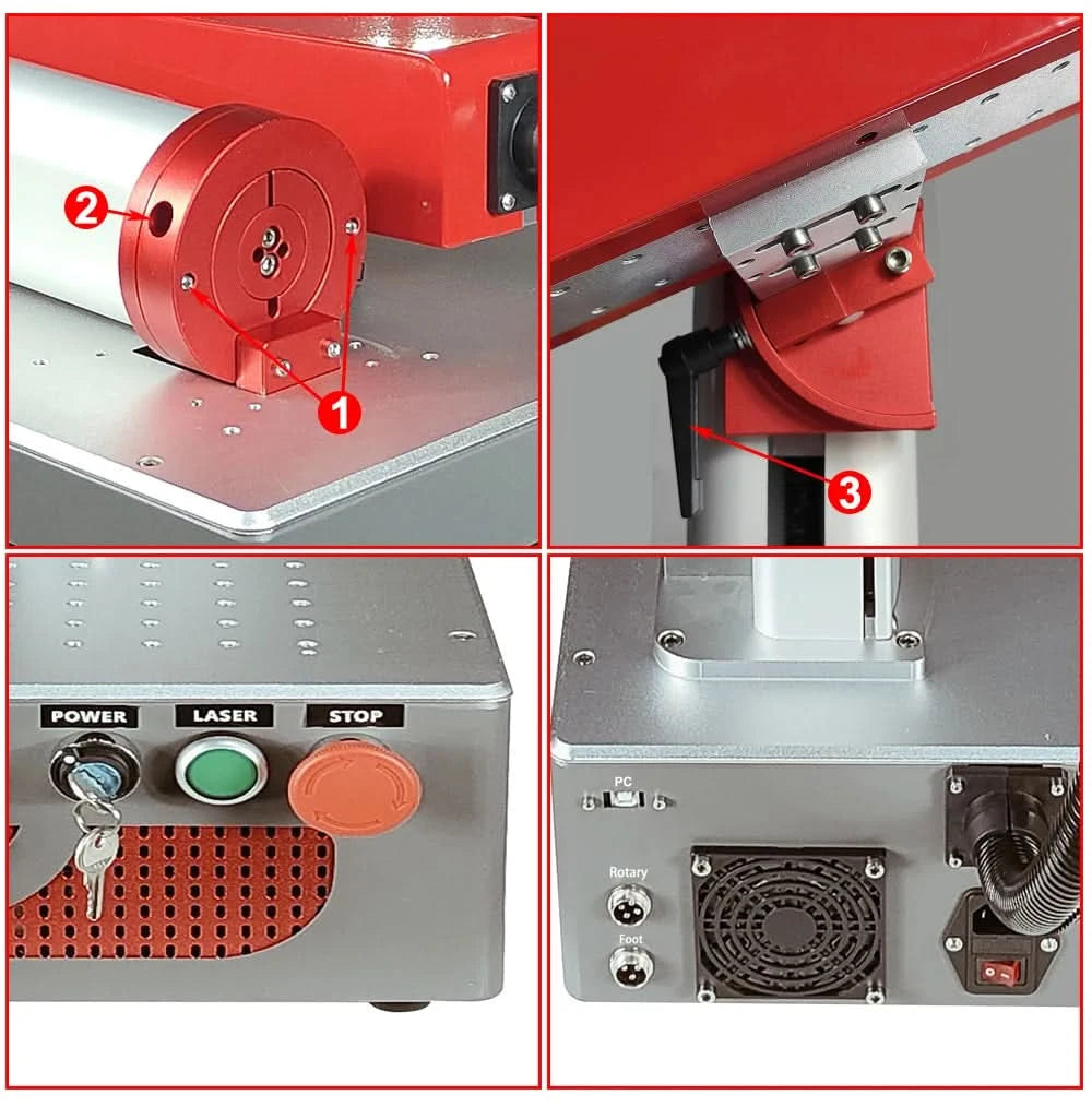 Hunst Kleine Lasermarkiermaschine MAX 30W Tragbare faltbare Mini-Fasergravurmaschine für DIY-Gravurgeschenke Metallgravur