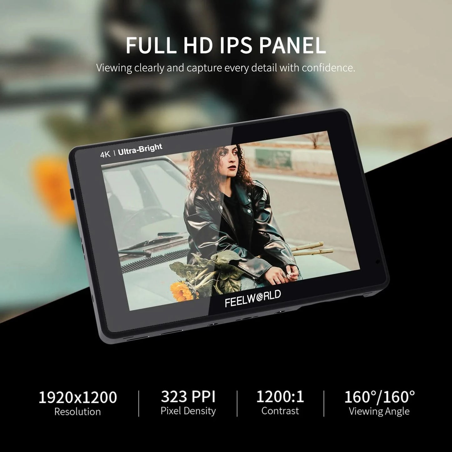 FEELWORLD LUT7 7 Zoll 2200nits Touchscreen Kameramonitor mit 3D LUT HDMI Ein- und Ausgang, Waveform, Vektorskop, Histogramm