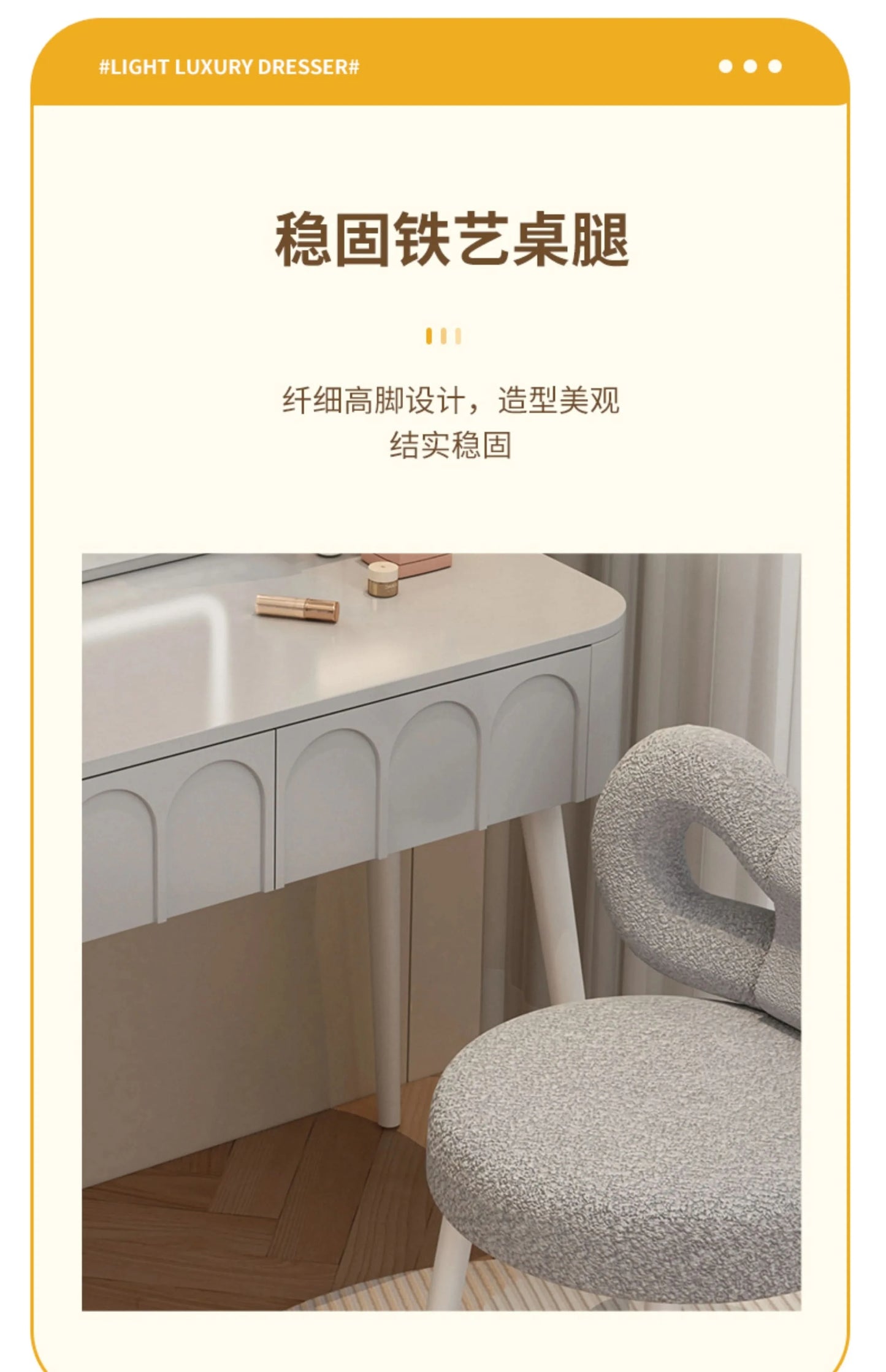 White Home Dressing Table Wood Cute Comfortable Luxury Dressing Table Minimalist Modern Muebles De Dormitorio Room Furnitures