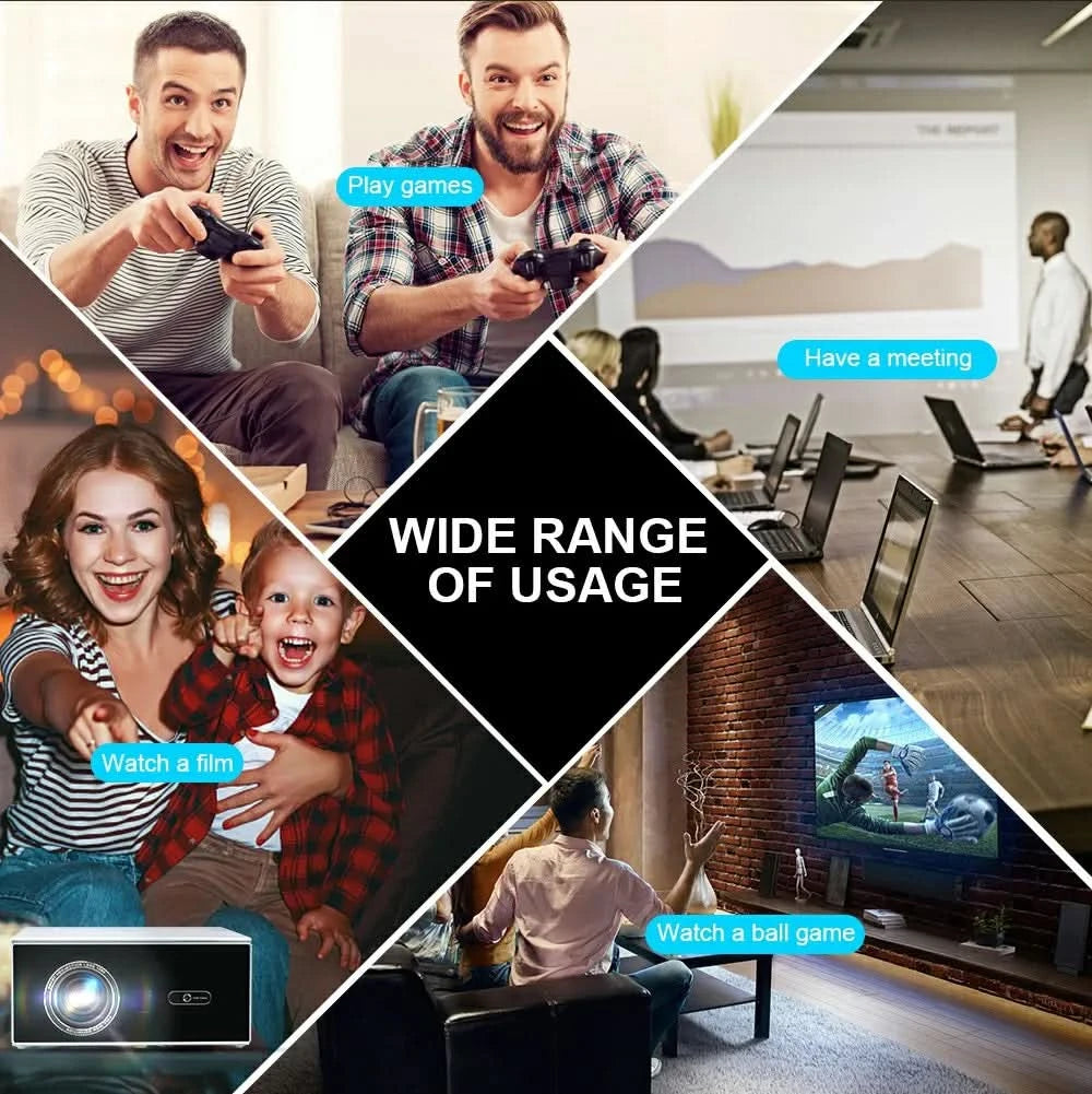ThundeaL TDA7W Full HD 1080P Projektor Android WiFi 32G Beamer 4K Video TDA7 Sprachsteuerung 3D Smart TV Heimkino-Beamer