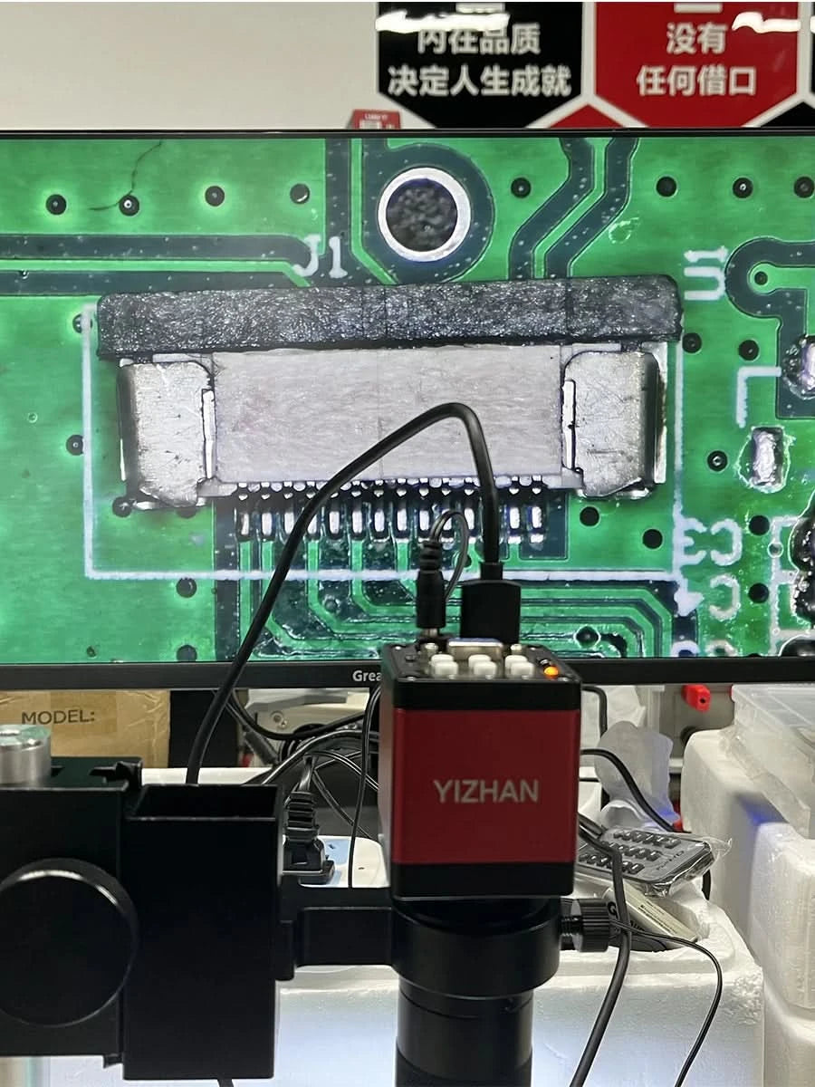 13MP Video Microscope HDMI VGA Industrial Microscope Camera 1-130X/150X/215X C mount Lens For Soldering Repair Image Collection