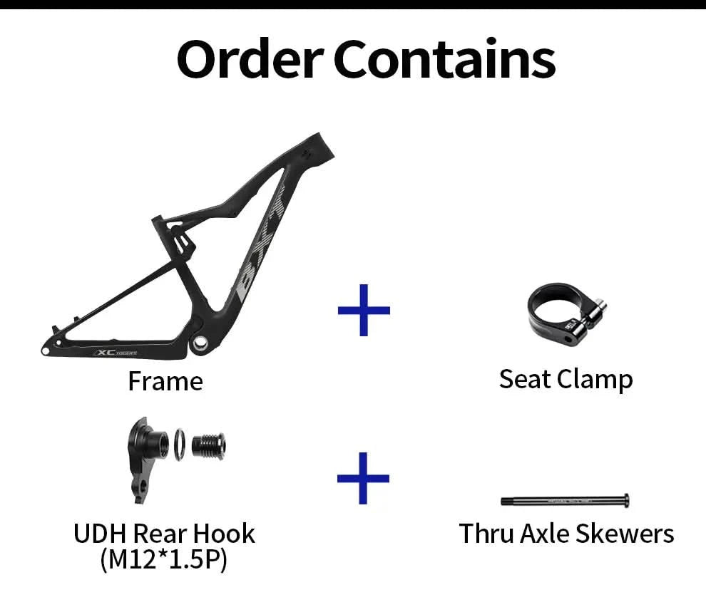 BXT NEW vollgefedert Boost 29er Rahmen XC Mountainbike Steckachsenrahmen UDH-Schaltauge