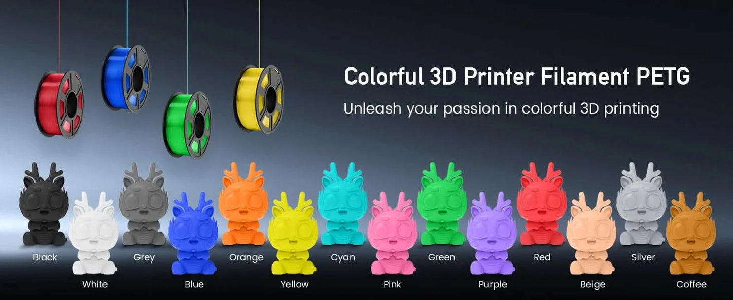 SUNLU 10KG 3D Filament PLA/PLA PLUS/PETG/Easy ABS Filament 1.75mm 10 Rollen 1KG sauber gewickeltes 3D-Drucker-Filament für 3D-Drucker