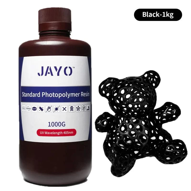 JAYO UV-Harz ABS-ähnlich/Standard/Pflanzlich/Nylon-ähnlich/Wasserwaschbar 1KG 405nm Flüssiges Rapid UV-Härtung für LCD 3D-Druckmaterial