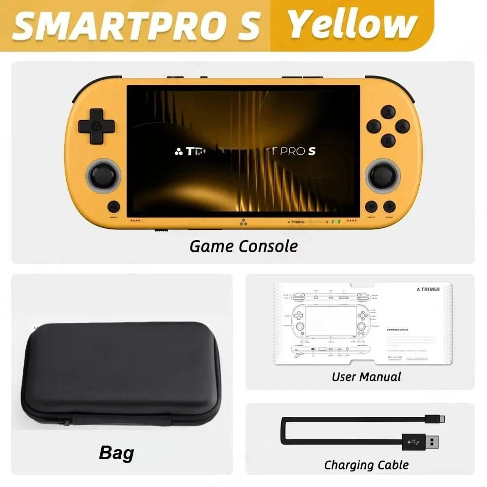 Trimui Smart Pro S Retro Handheld Game Console 4.96'' IPS Screen Linux System Joystick RGB Lighting Video Game Smartpros Gifts