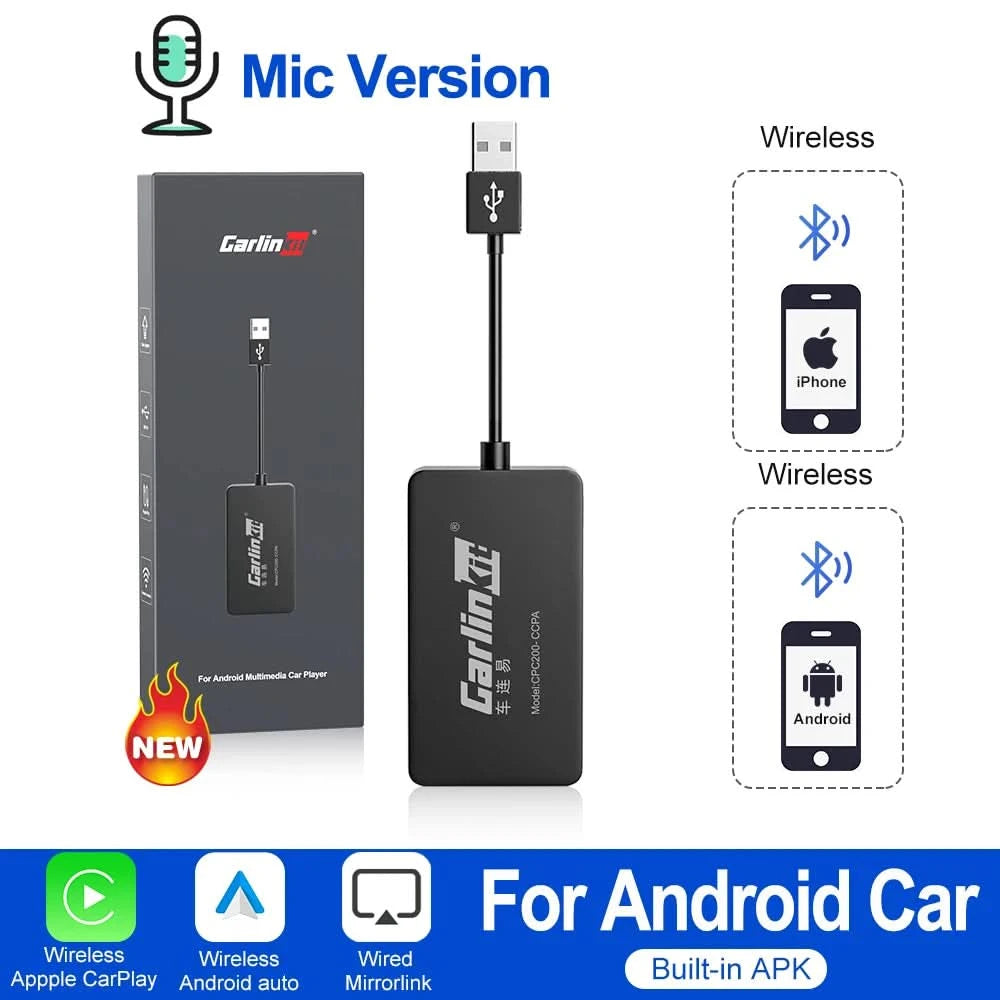 Wireless CarPlay Dongle für Android Auto Wireless Android Auto Carlinkit Car Play iOS Mirror Screen Mirrorlink USB Adapter CCPA