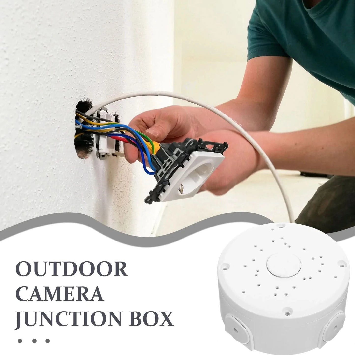 4Pcs Security Camera Junction Box Reusable Camera Cable Hide Box Outdoor Camera Accessory