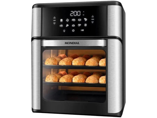 Electric Fryer without Oil/Air Fryer Mondial Oven Oven AFON-12L-BI Black 12L - 110V