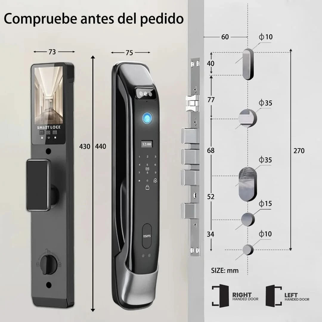 XSDTS Wifi facial Electronic lock biometrics Fingerprint Smart Door Lock Password 3D face recognition Camera Electronic Lock