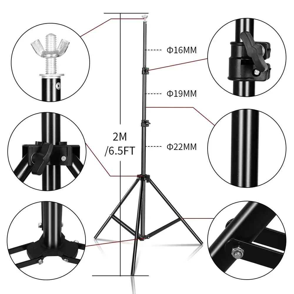 SH 2.6MX3M Photography Backdrop Stand Photo Studio Background Green Screen Backdrops Chromakey Support System With Carry Bag