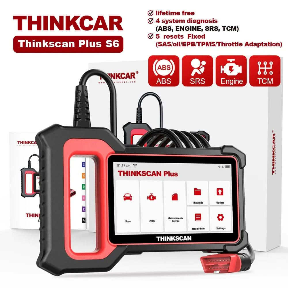 THINKSCAN Plus S7/S6/S4 OBD2 Scanner Auto-Diagnosegerät Scan ABS SRS ECM TCM BCM IC AC System Kostenloser Reset Service Kostenlos