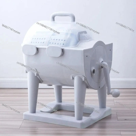 5KG Hand Drum Washing Machine & Dehydrator, Manual Wash & Dry for Student Dormitory, 0-400RPM