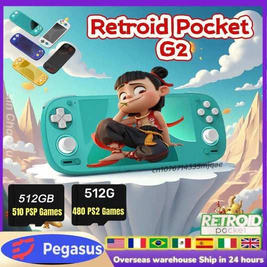 Retroid Pocket G2 Handheld Game Console Android 15 5.5 Inch 1080P AMOLED Screen 5000mAh Hall-Effect Joystick RP G2 Game Console