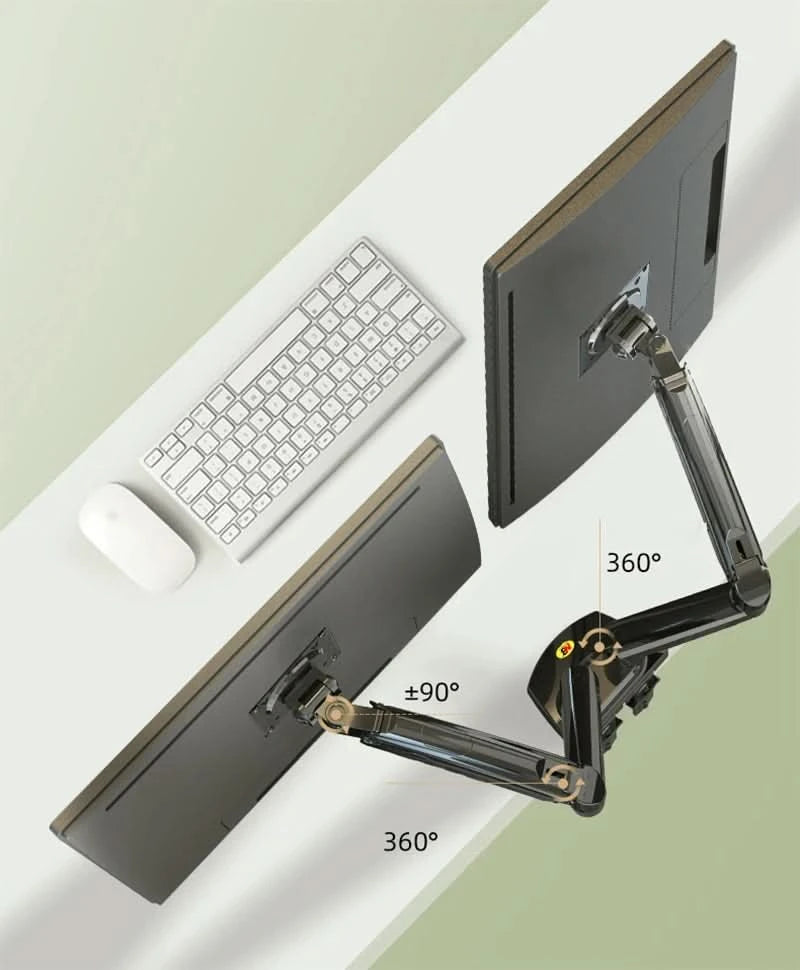 Weiße Dual-Monitorhalterung 17-30 Zoll, Halterung Belastbarkeit 2-9 kg pro Arm, NB F160