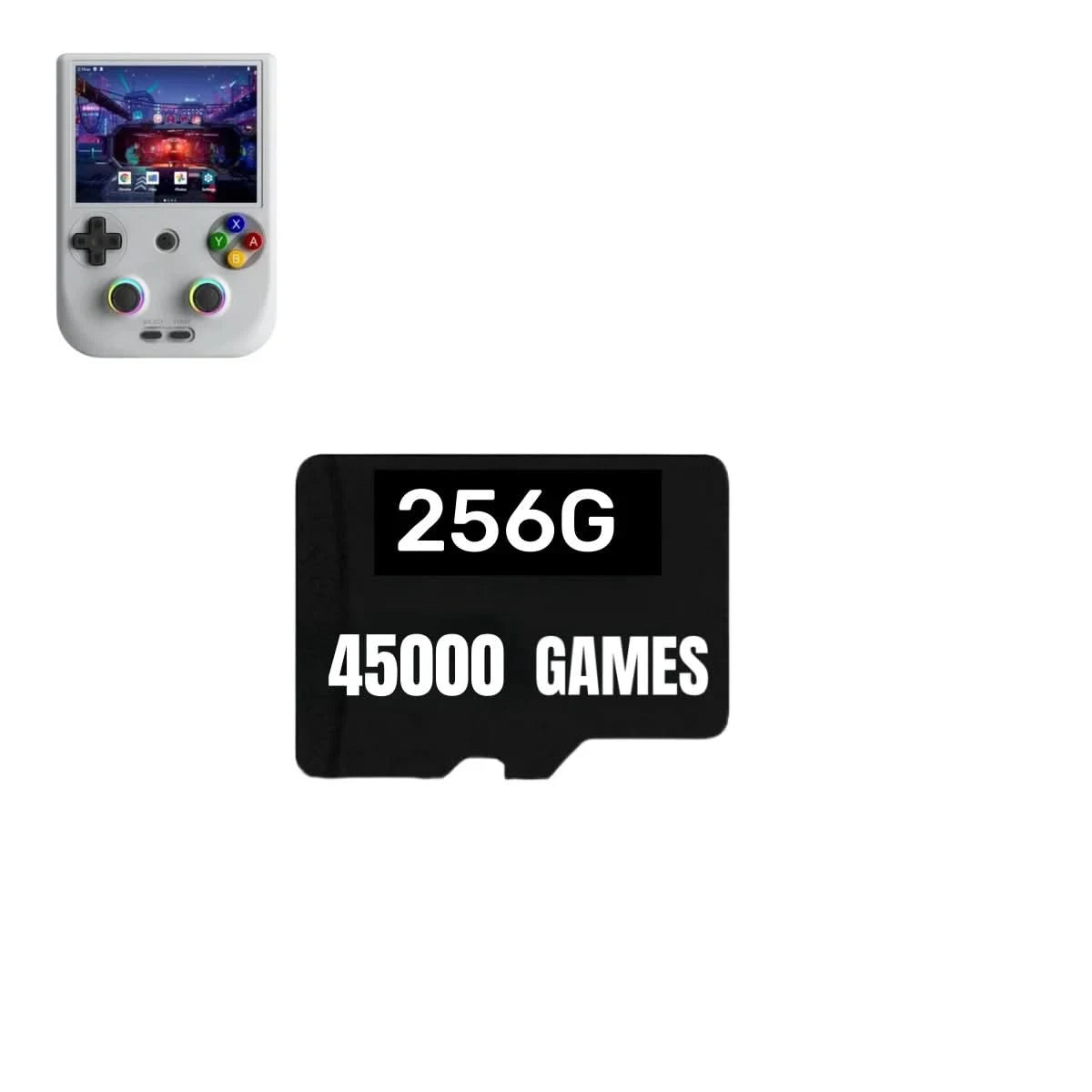 Für ANBERNIC RG406V TF Spielkarte Videospielkonsolen PSP 512G 80000 Spiele vorinstalliert Retro-Spiele 256G RG406V Speicherkarte