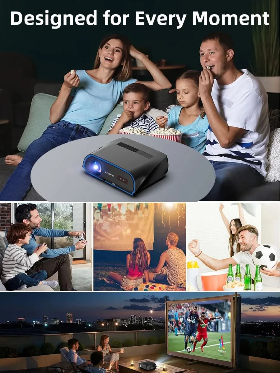 CAIWEI A10R Projektor 4K Android für Zuhause Full HD 1080P Autofokus Wifi 6 3500 ANSI Smart TV Tragbarer Beam-Projektor in Brasilien