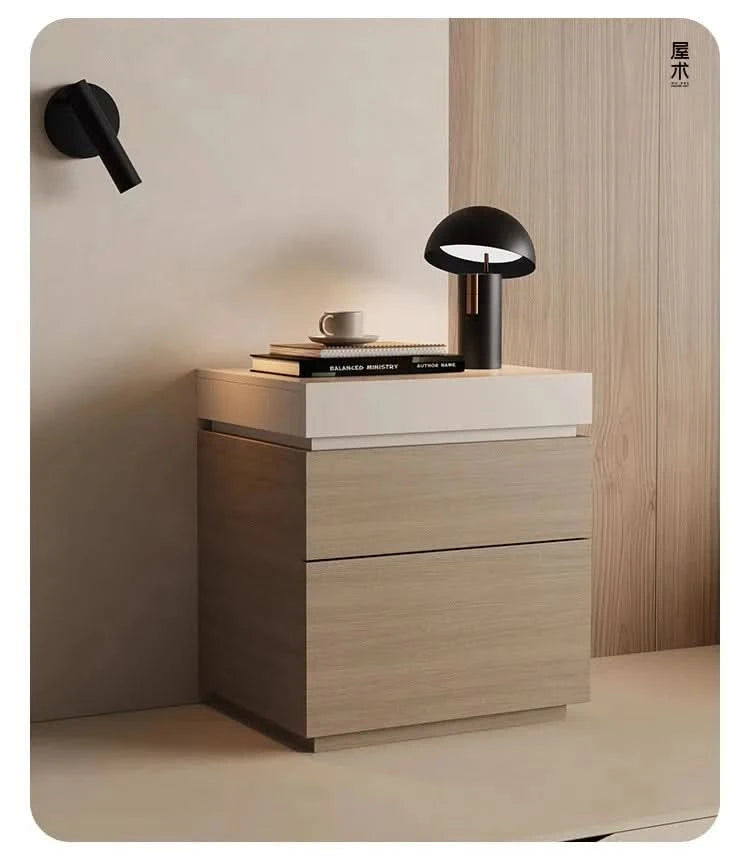 solid wood bedside cabinet multi-functional hidden compartment bedside hidden storage cabinet bedroom locker