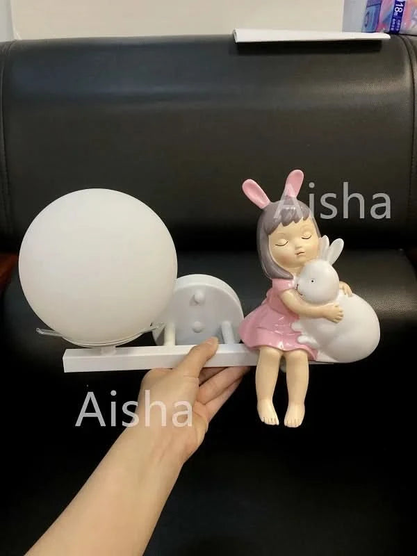 Children's Room Bedside Wall Lamp Girl Boy Wall Art Sconce Creative Cartoon Eye Protection Led Home Decoration Salon Home